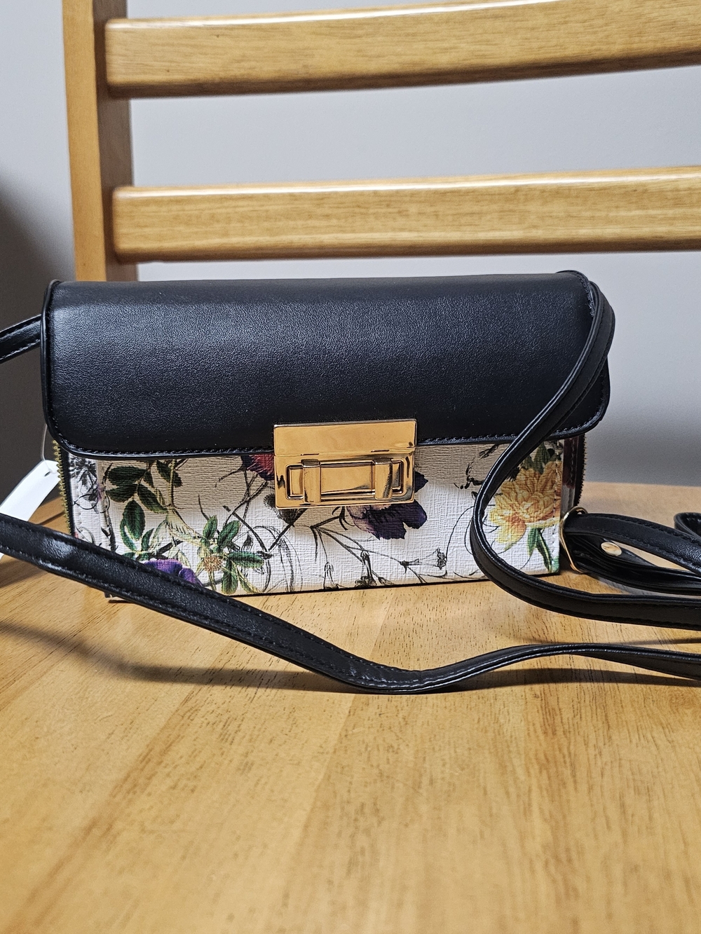 Y2K Style Butterfly Floral Fairy Crossbody Clutch Wallet Purse White Pink Yellow